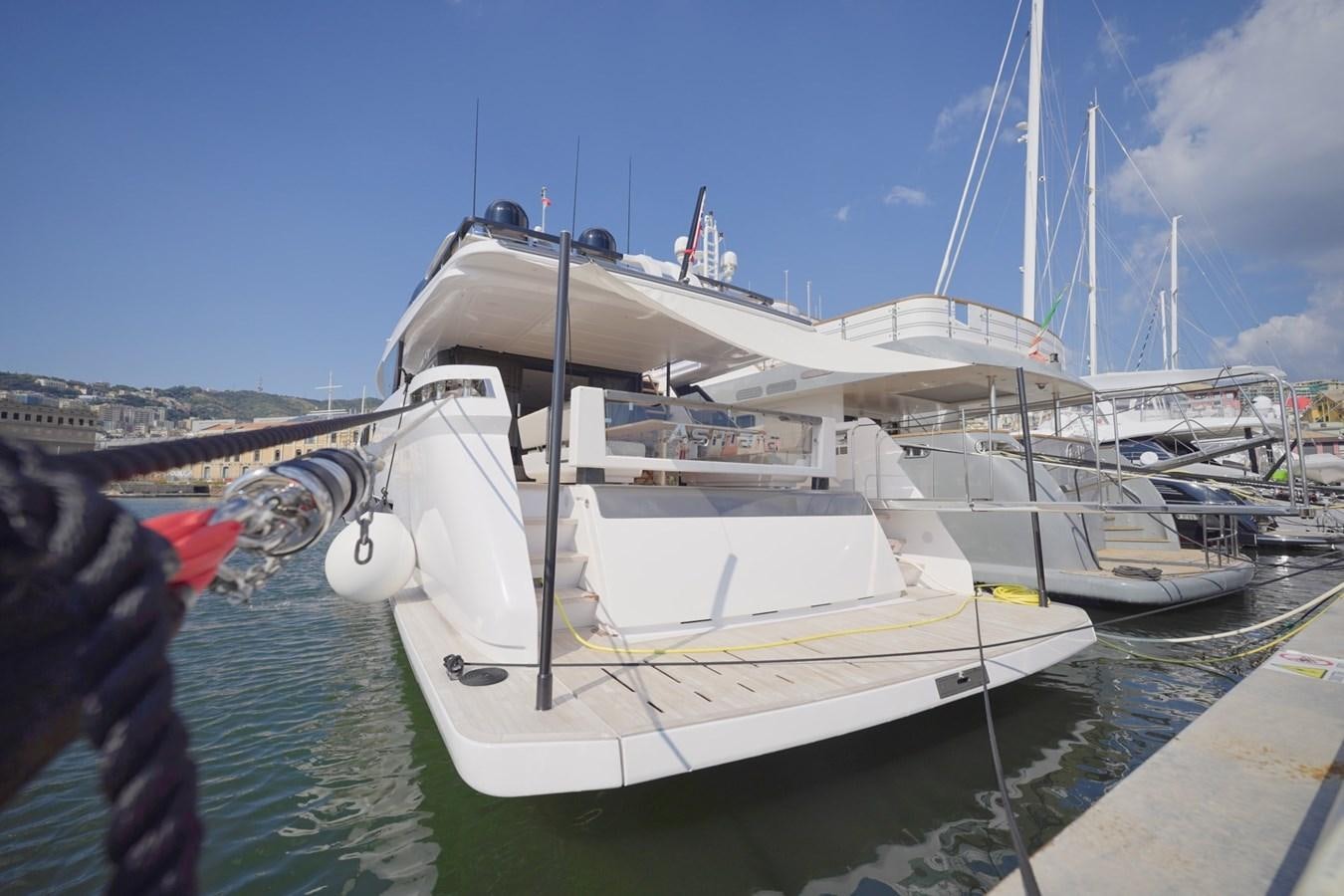 a boat docked at a pier aboard ASMARA Yacht for Sale