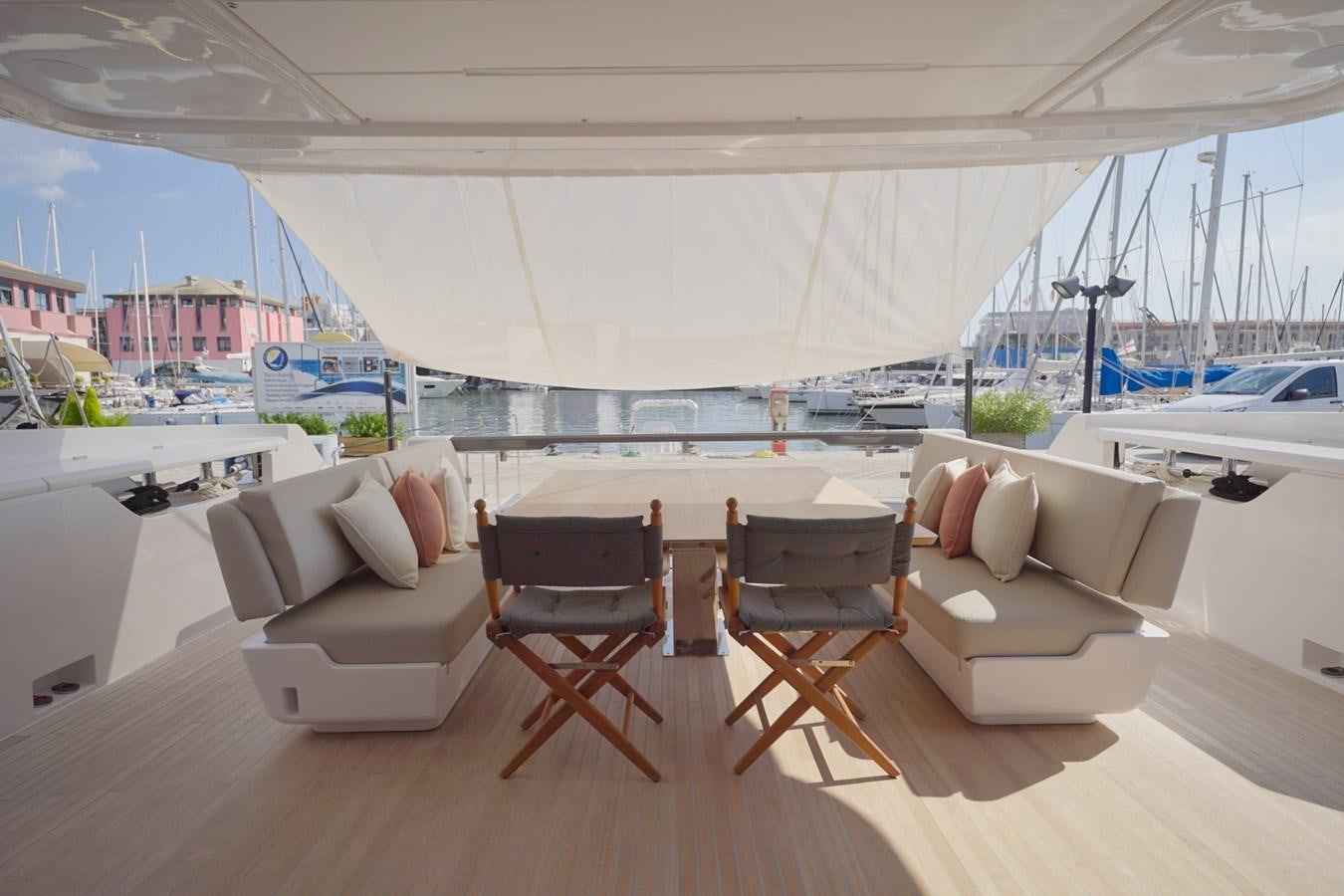 a room with a couch and chairs aboard ASMARA Yacht for Sale