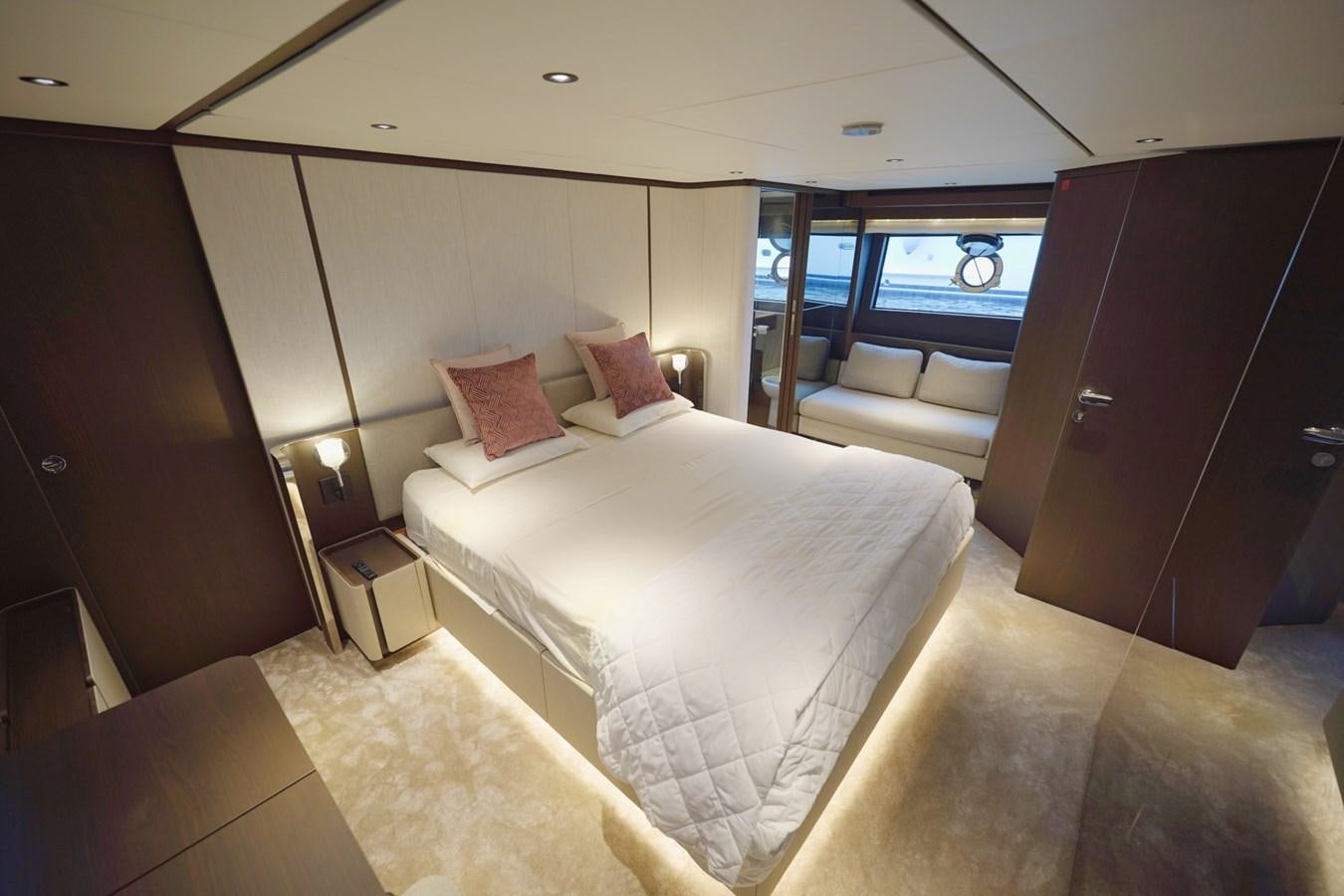 a hotel room with a bed aboard ASMARA Yacht for Sale