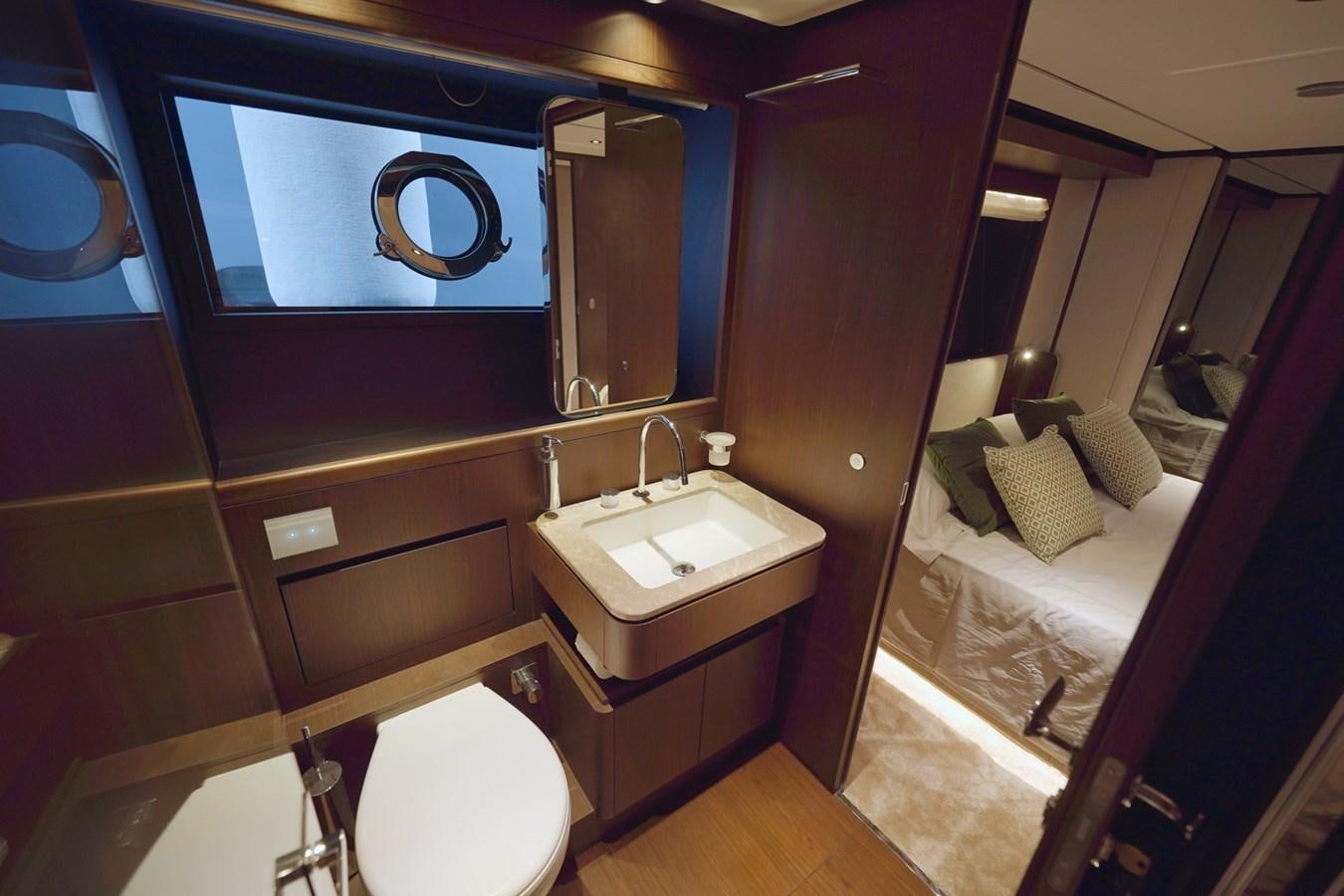 a bathroom with a sink toilet and a bathtub aboard ASMARA Yacht for Sale