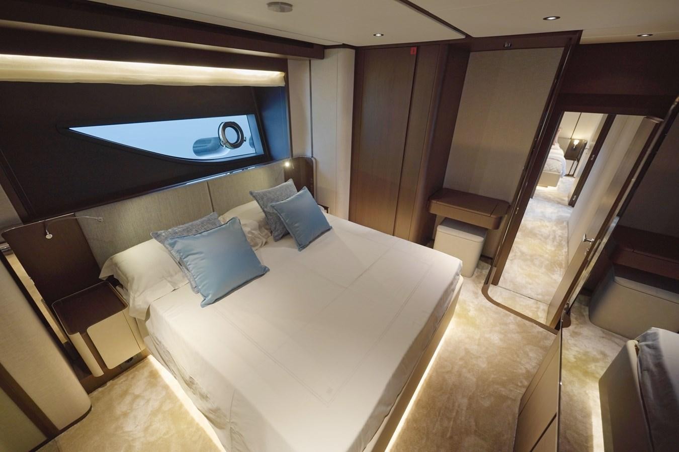 a hotel room with a bed aboard ASMARA Yacht for Sale