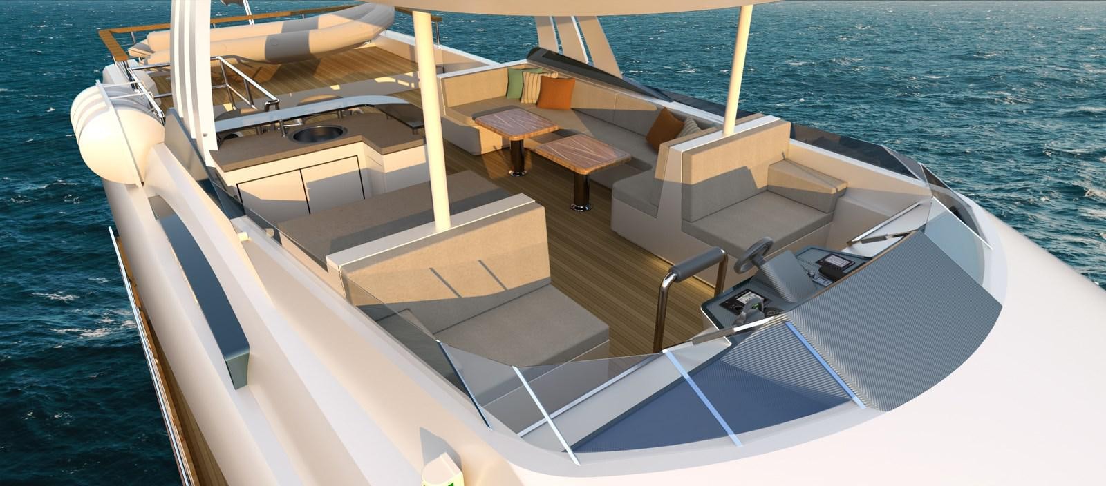 a boat on the water aboard VOYAGE ONE Yacht for Sale