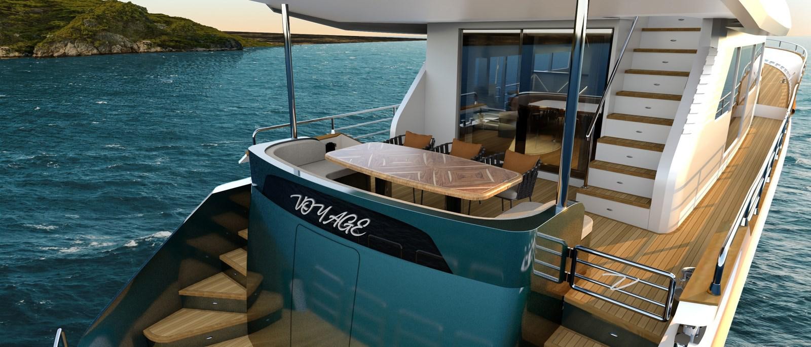 a boat on the water aboard VOYAGE ONE Yacht for Sale