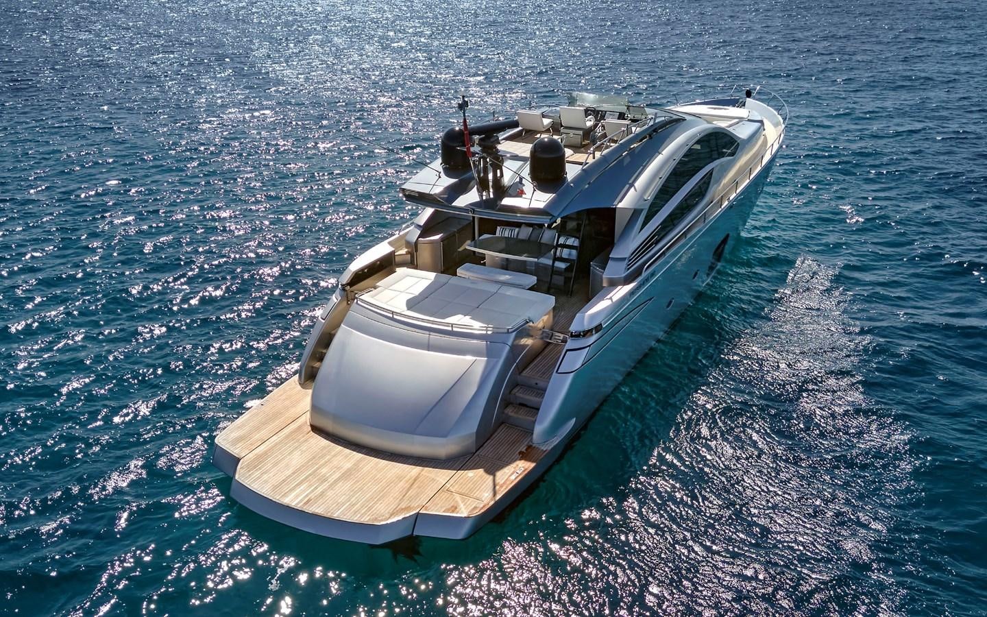 a boat on the water aboard UPTOWN GIRL Yacht for Sale