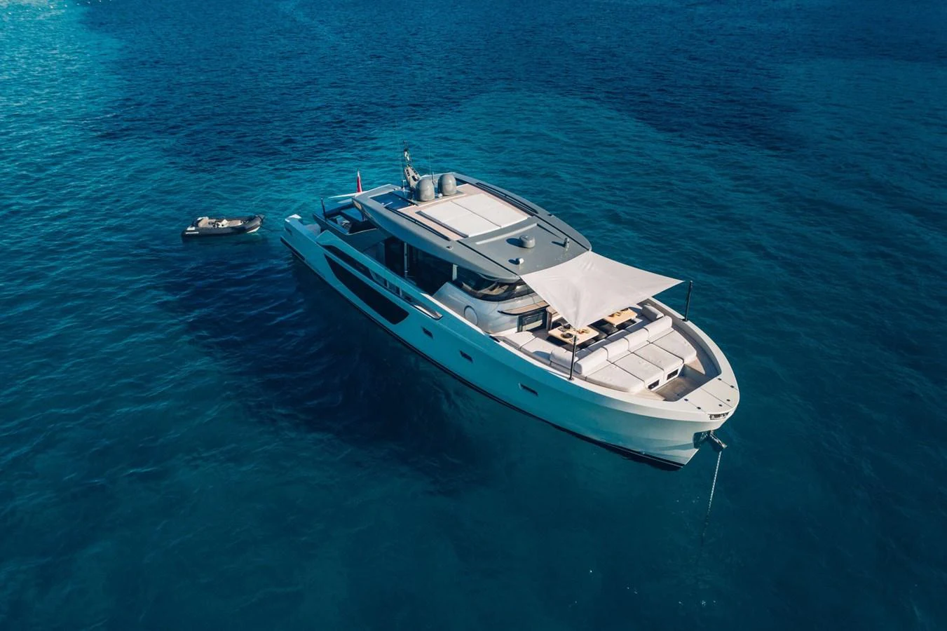 a boat in the water aboard 2020 BLUEGAME BGX70 #02 Yacht for Sale