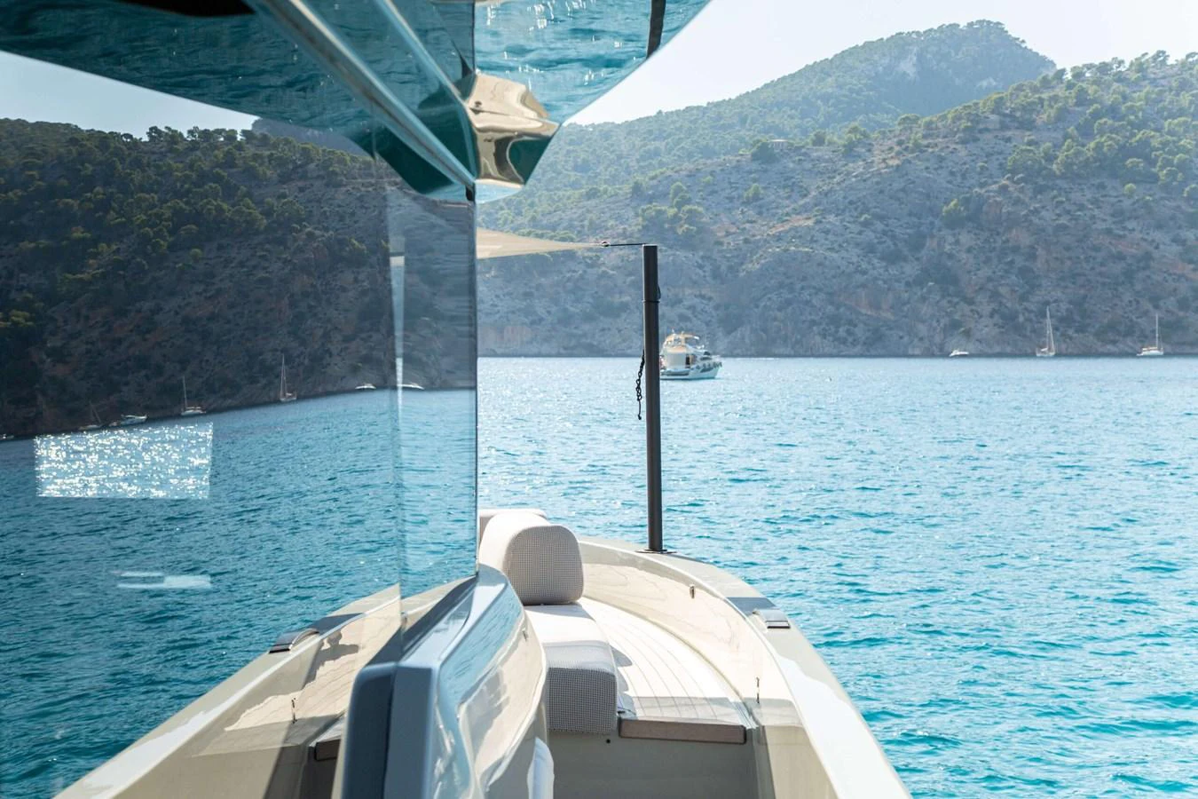 a boat on the water aboard 2020 BLUEGAME BGX70 #02 Yacht for Sale