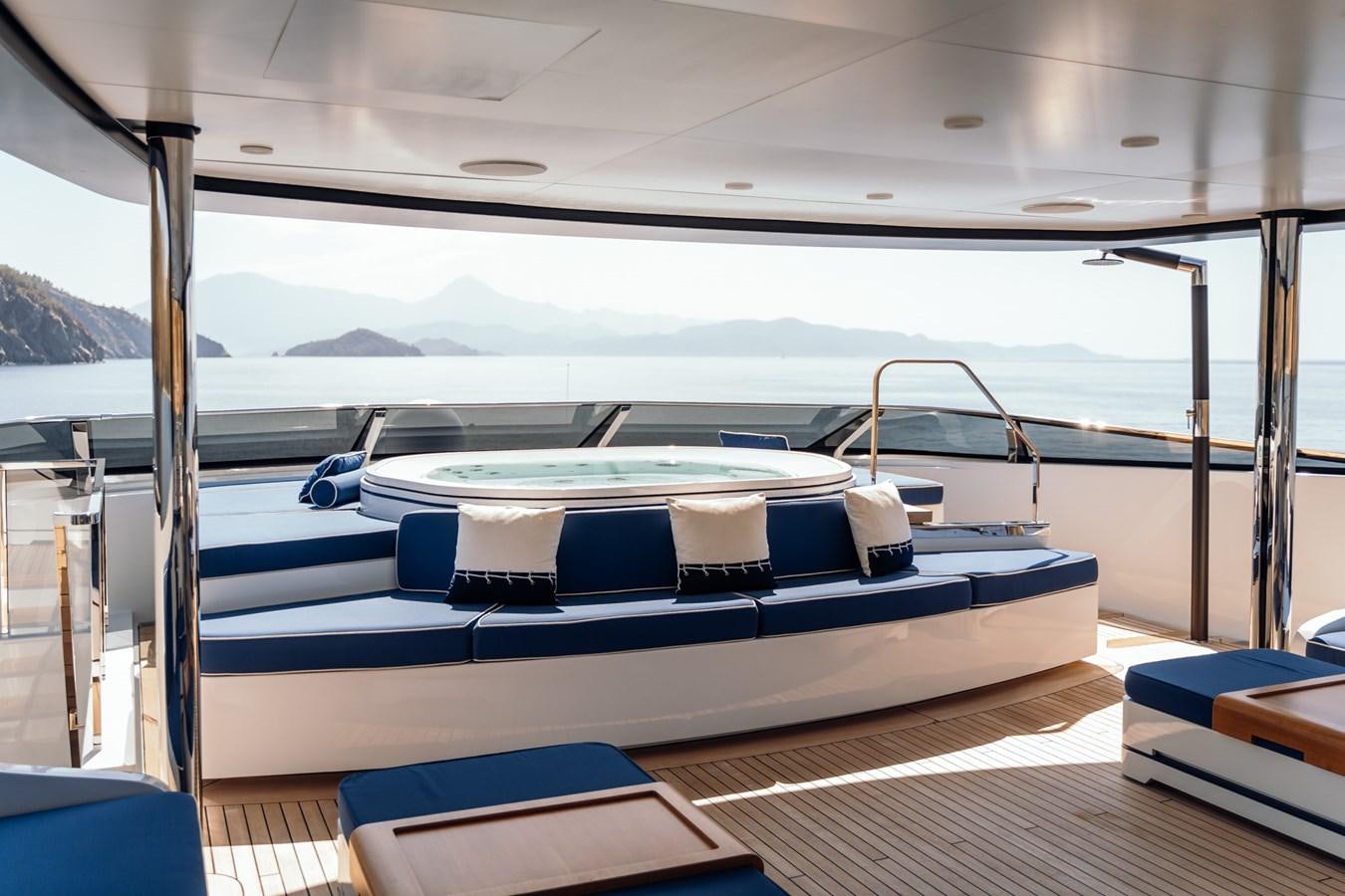 a boat on a deck aboard ALULIM Yacht for Sale