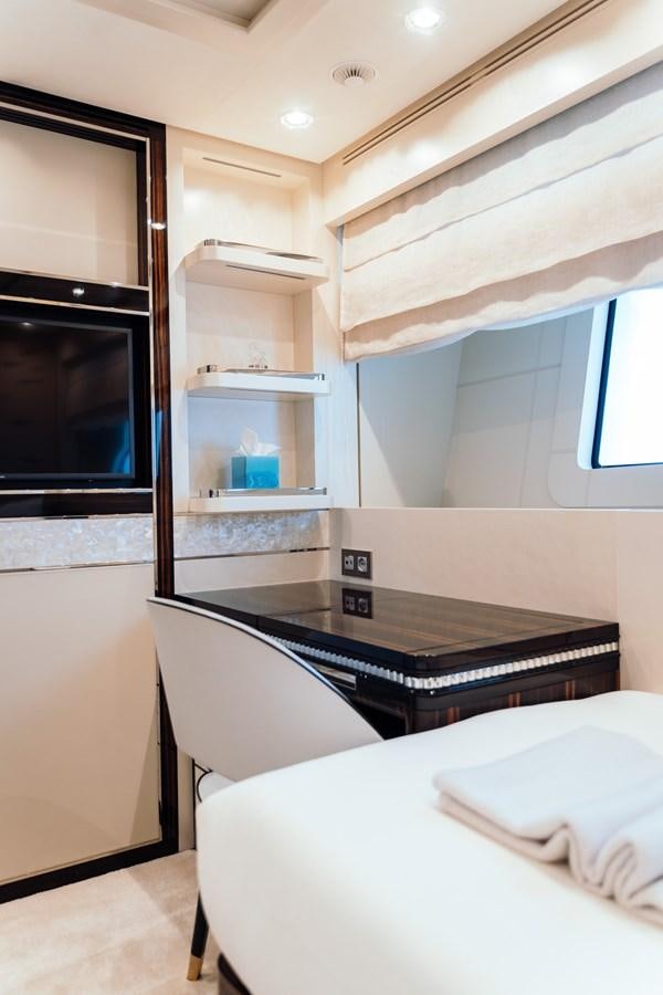 a room with a microwave and a shelf aboard ALULIM Yacht for Sale