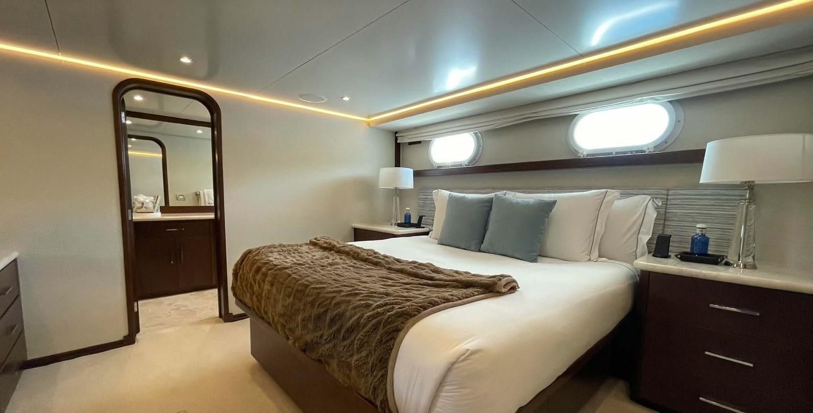 a room with two beds aboard LADY NORA Yacht for Sale