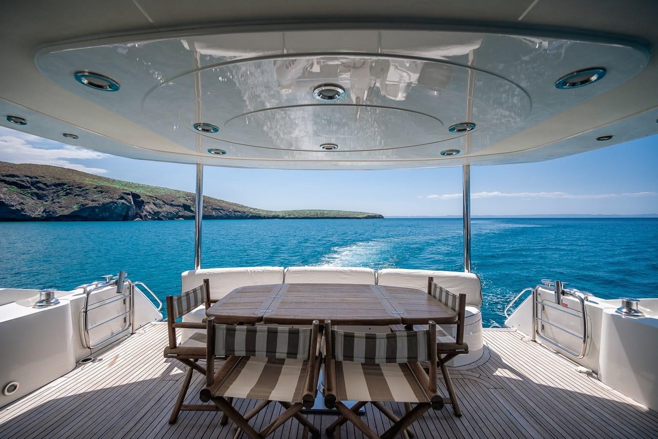 a table and chairs on a boat aboard BAR.CO Yacht for Sale
