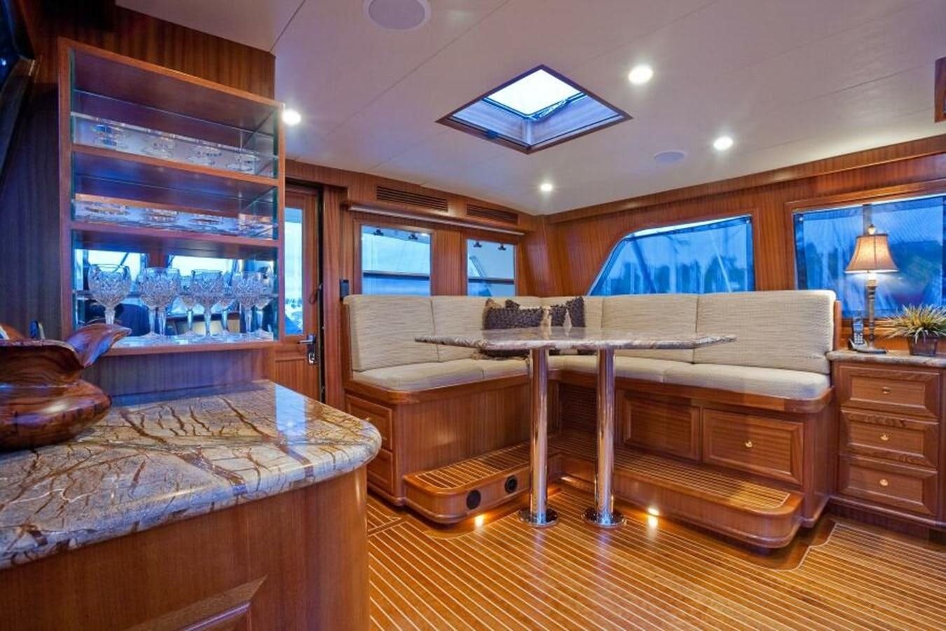 a bedroom with a bunk bed aboard AL DI LA Yacht for Sale