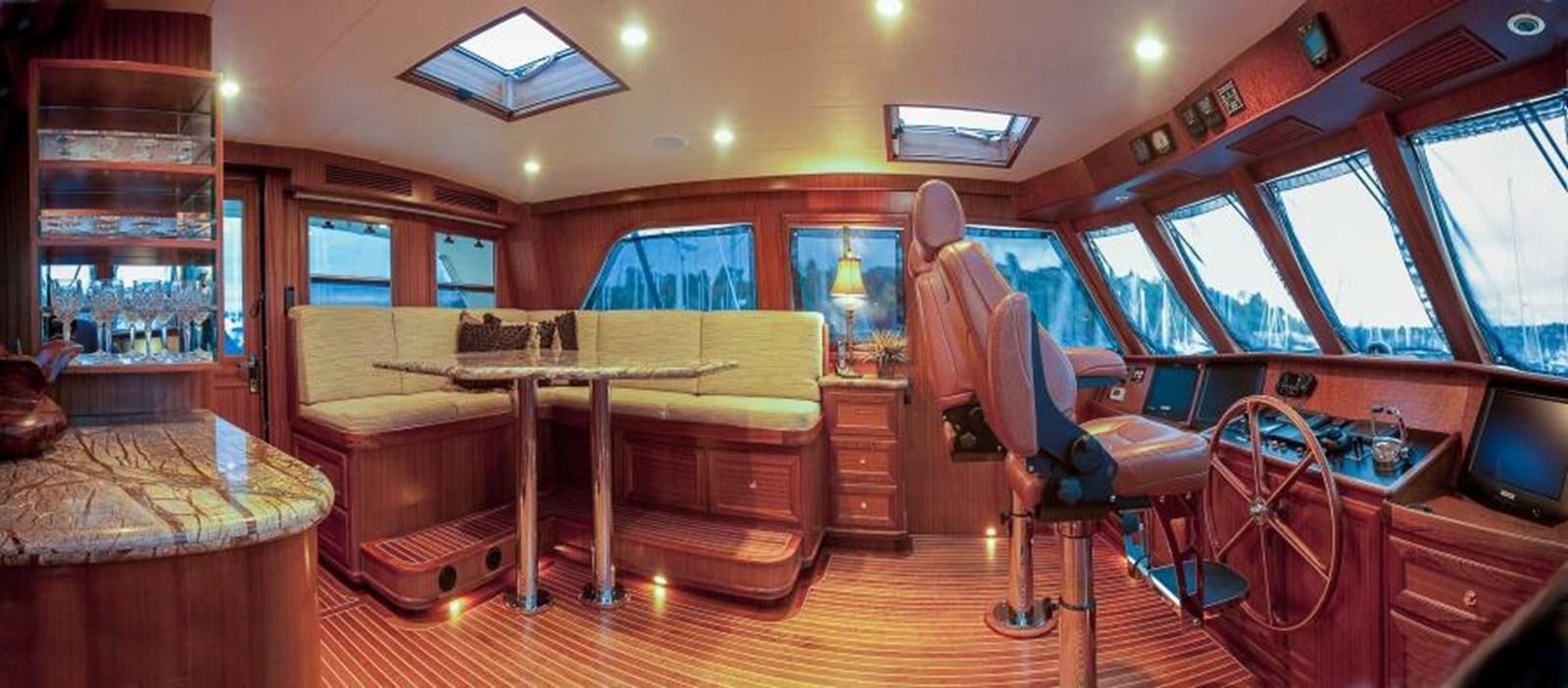 a room with a desk and a chair aboard AL DI LA Yacht for Sale