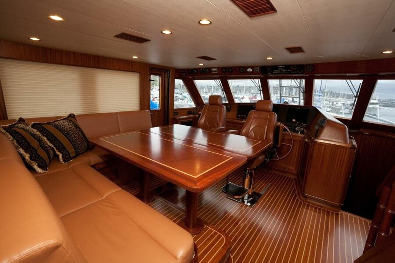 a room with a couch and a table aboard AL DI LA Yacht for Sale