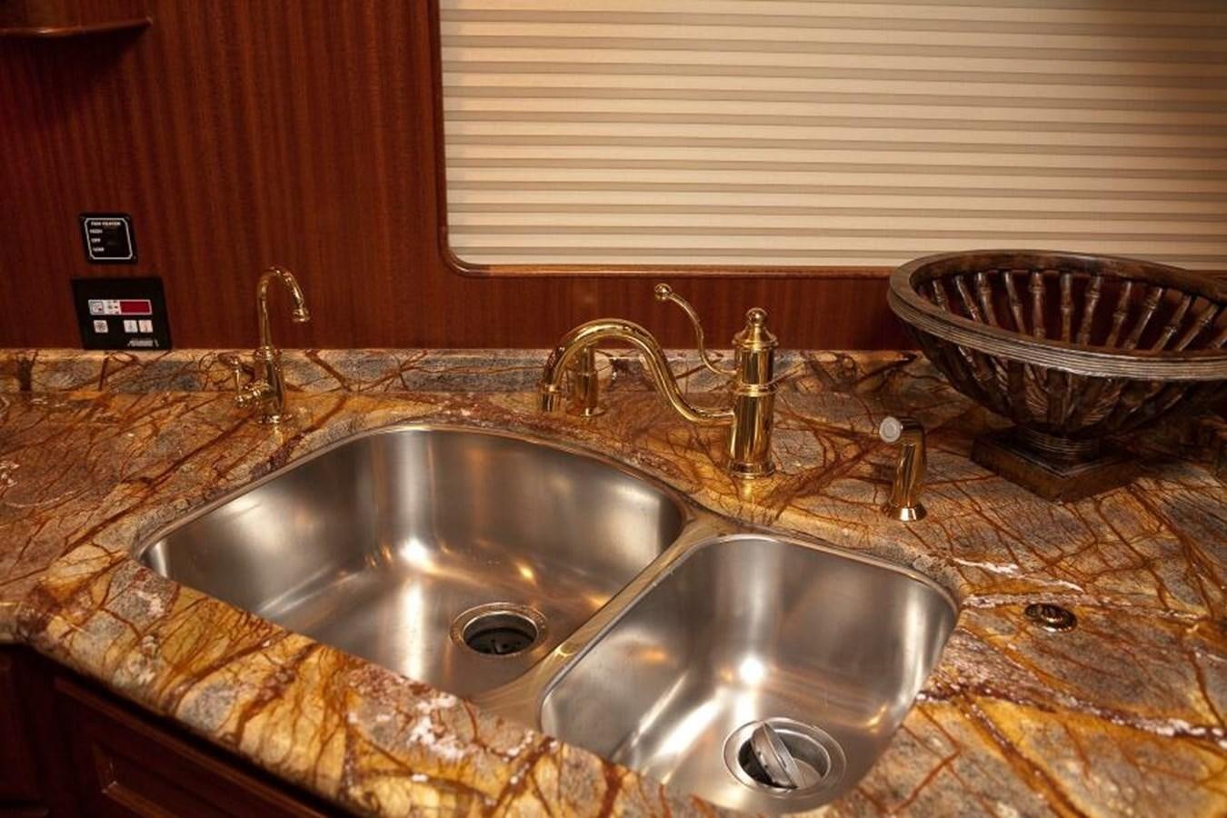 a couple of sinks in a bathroom aboard AL DI LA Yacht for Sale