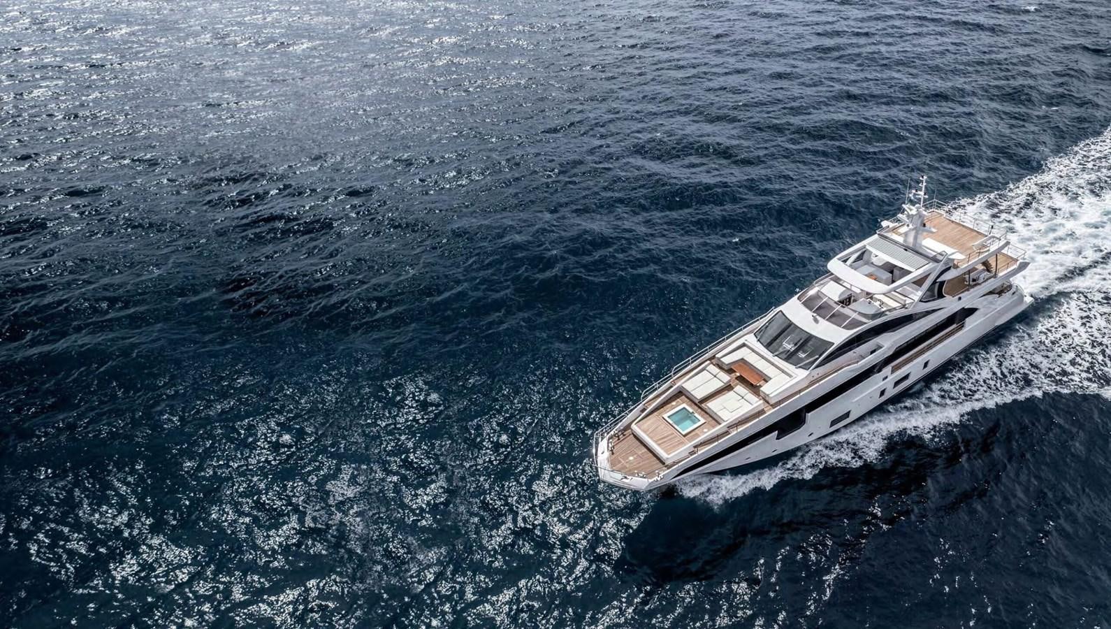 a ship in the ocean aboard 2019 AZIMUT GRANDE 35 M/Y HEED Yacht for Sale