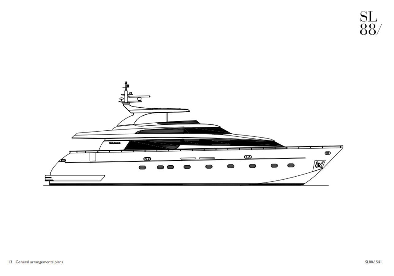 diagram aboard 2009 SANLORENZO SL88 #541 Yacht for Sale