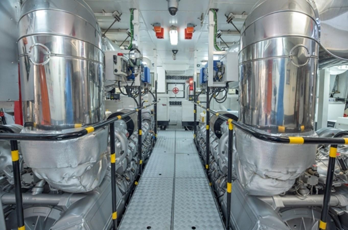 a room with machinery aboard TIN TIN Yacht for Sale