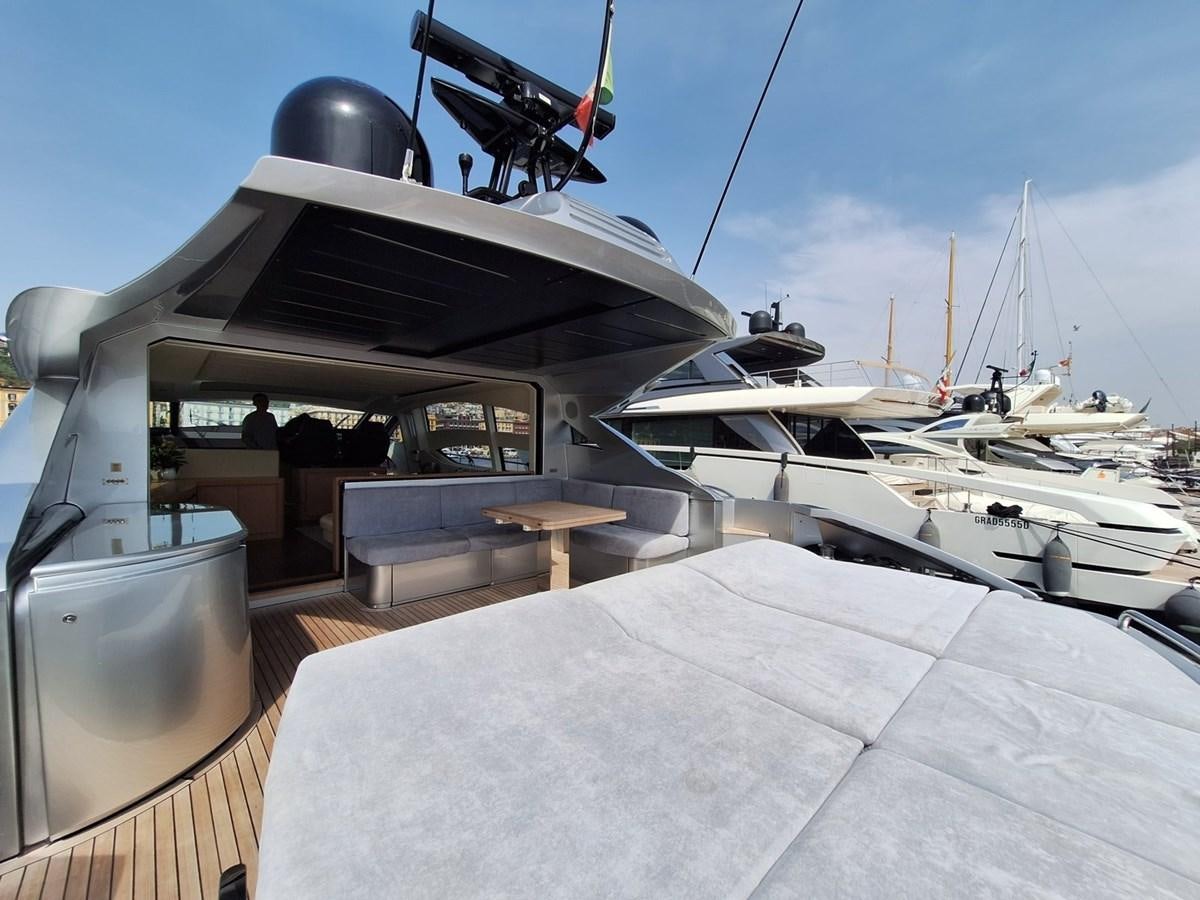 a boat docked at a pier aboard MYLO Yacht for Sale