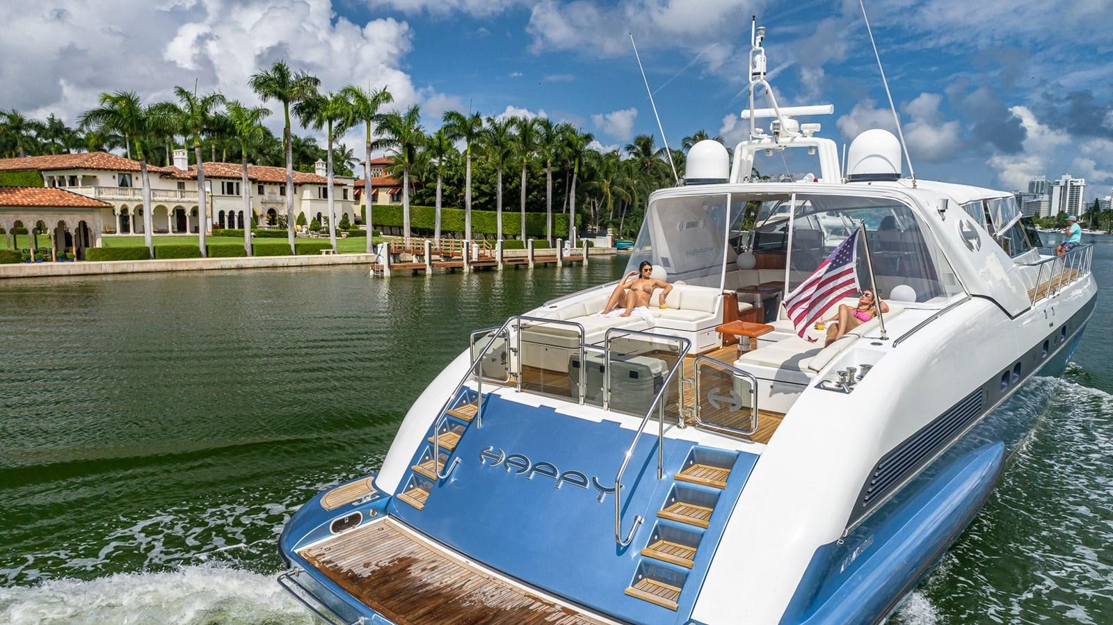 a boat on the water aboard HAPPY Yacht for Sale