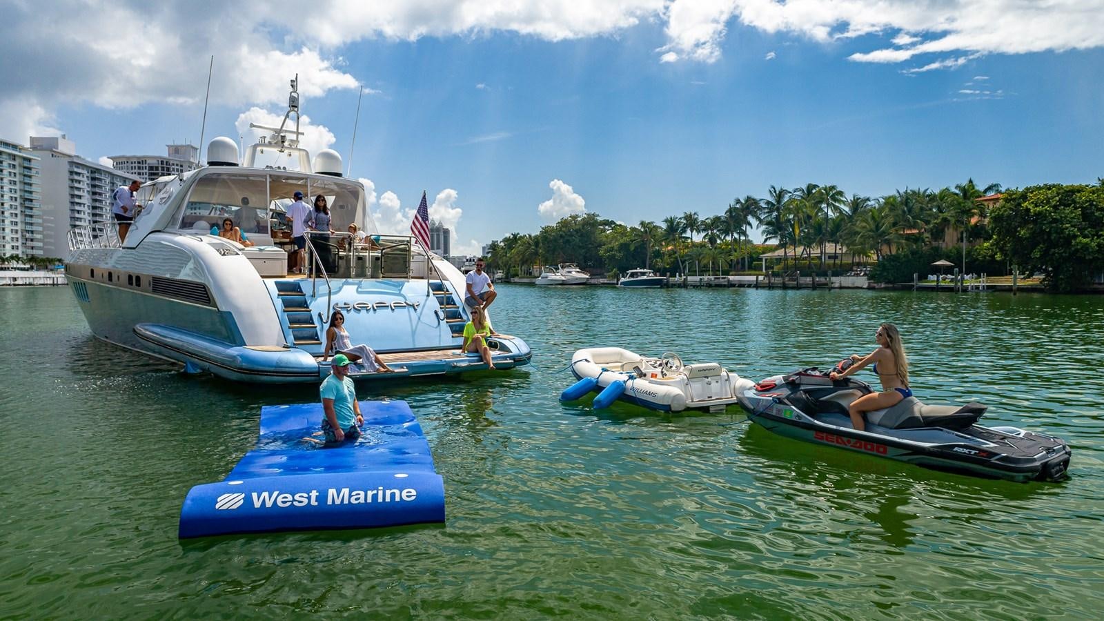 people on boats in the water aboard HAPPY Yacht for Sale