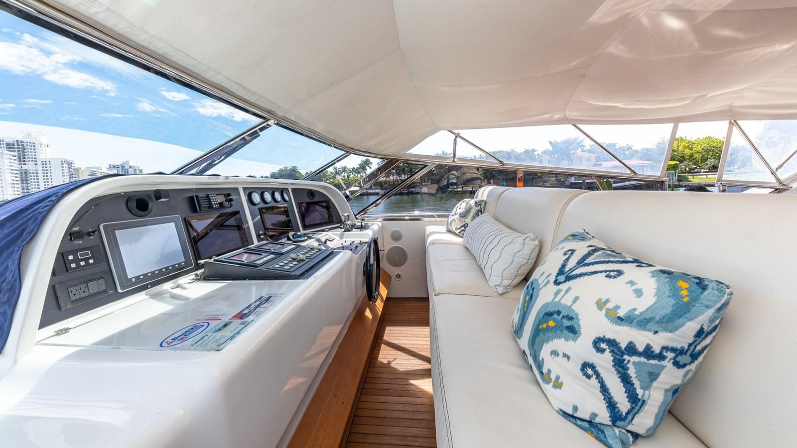 inside of a car aboard HAPPY Yacht for Sale