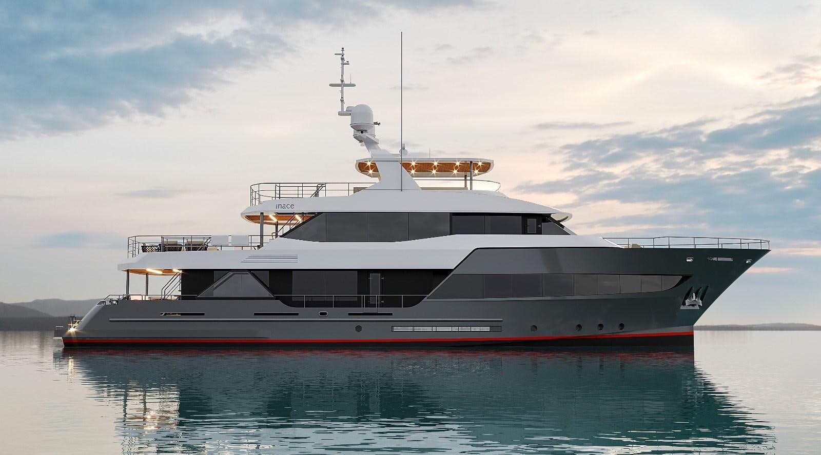 a large ship on the water aboard AVENTURA 130 Yacht for Sale
