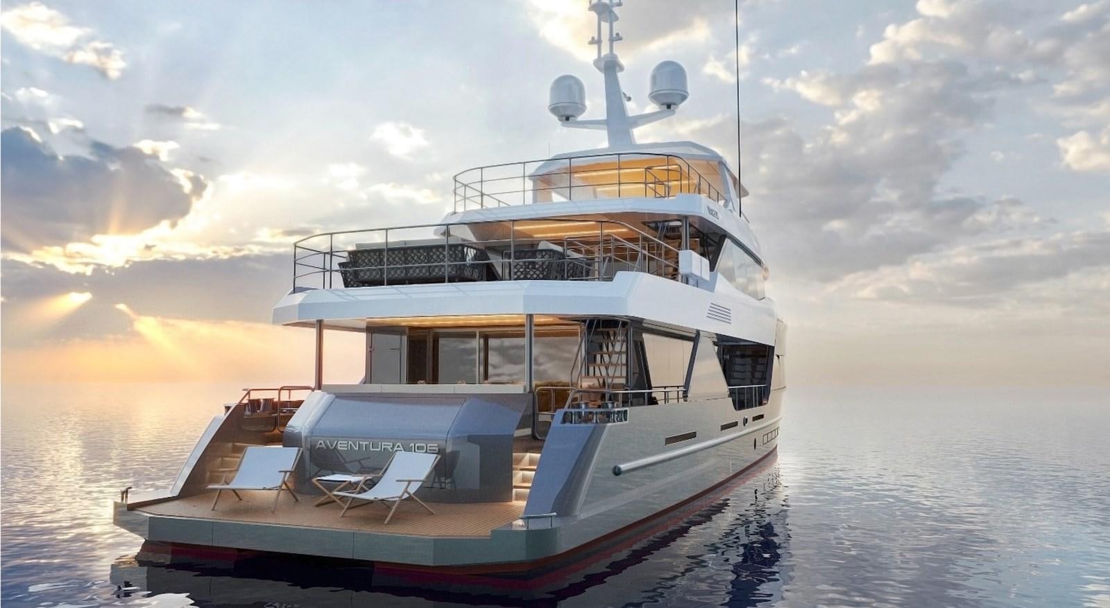 a boat on the water aboard AVENTURA 130 Yacht for Sale