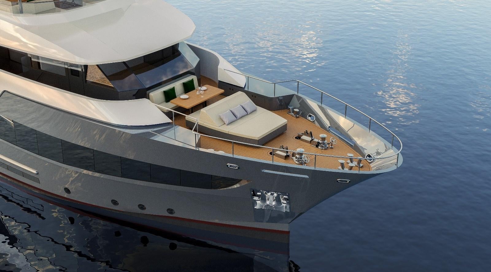 a large ship in the water aboard AVENTURA 130 Yacht for Sale