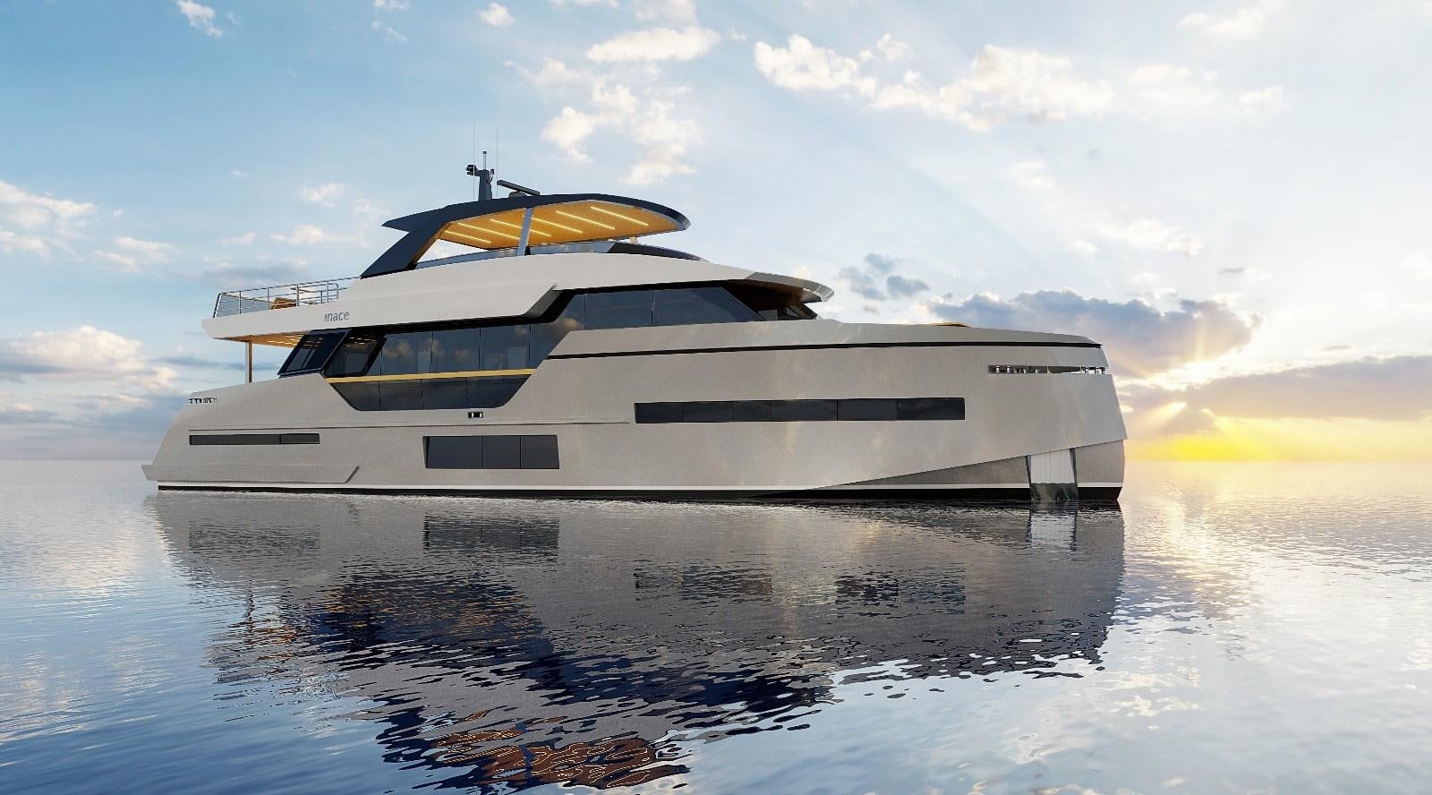 a white yacht on the water aboard EXPLORA 90 Yacht for Sale