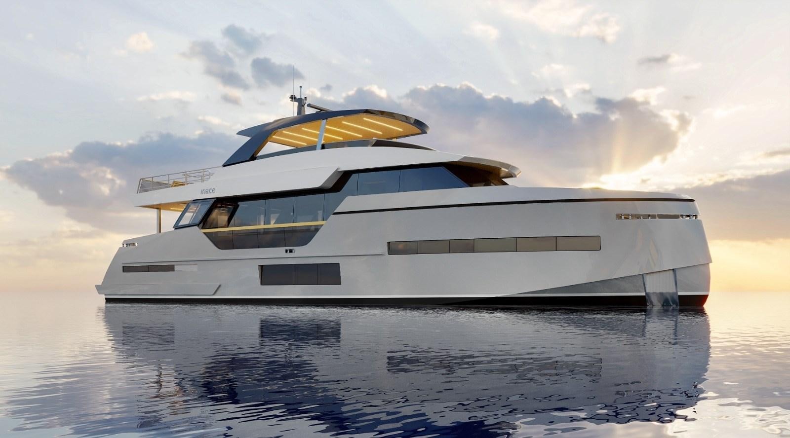 a white yacht in the water aboard EXPLORA 90 Yacht for Sale