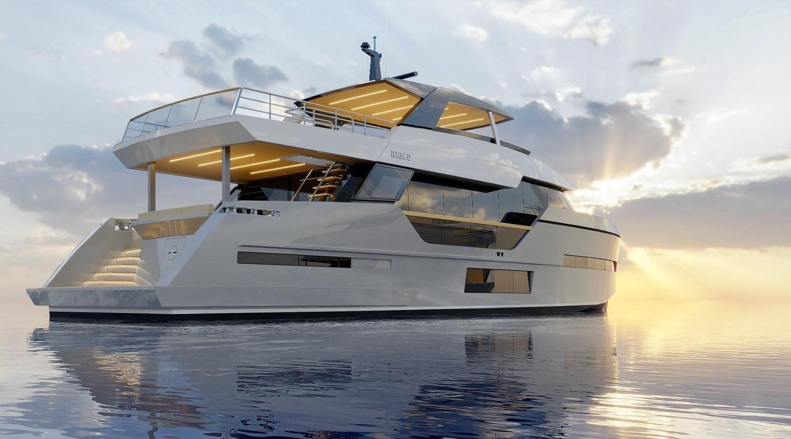 a white yacht on the water aboard EXPLORA 90 Yacht for Sale