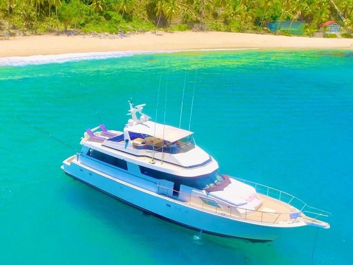 a boat on the water aboard A NEW BEGINNING Yacht for Sale