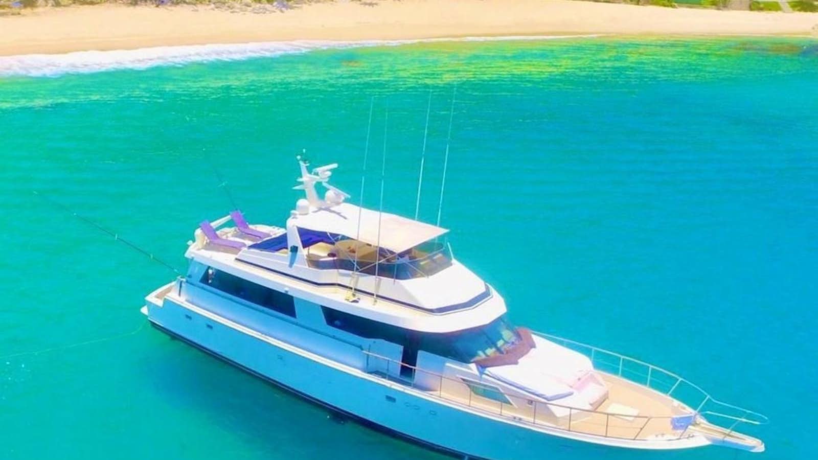 a boat on the water aboard A NEW BEGINNING Yacht for Sale