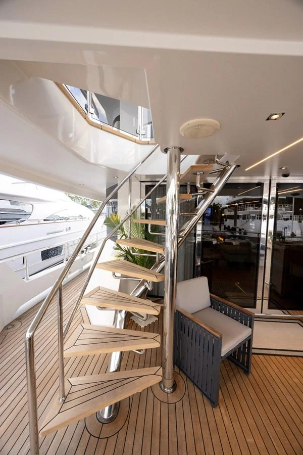 a room with bunk beds aboard KANDO Yacht for Sale