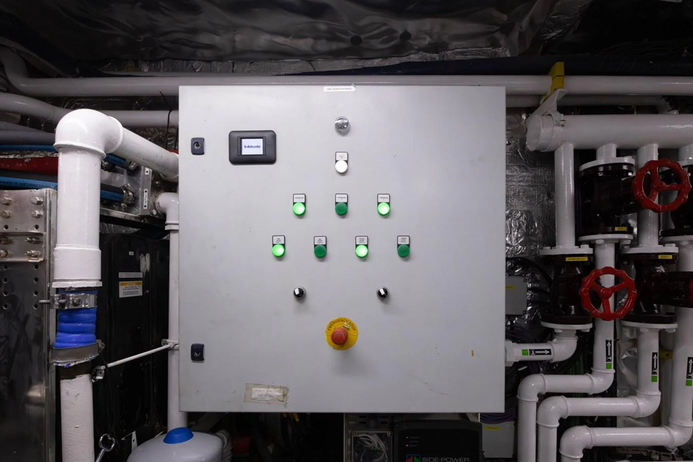 a machine with a green light aboard KANDO Yacht for Sale
