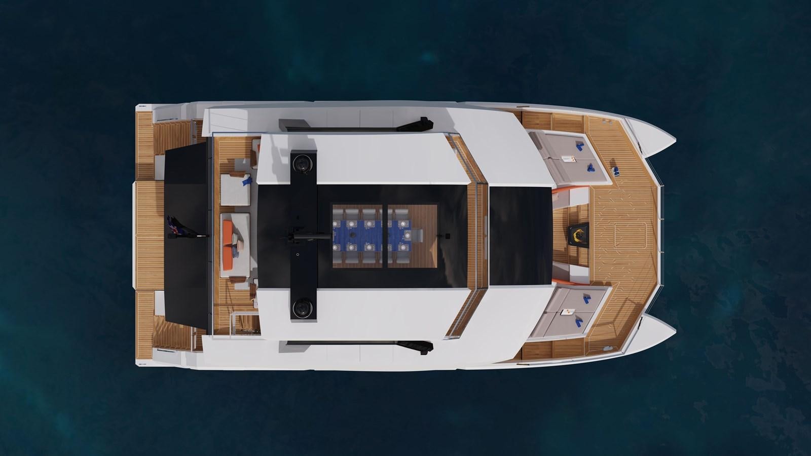a computer generated image of a house aboard SILVERCAT SC22M Yacht for Sale