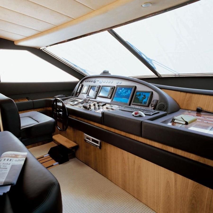 a car with a screen on the dashboard aboard NACL Yacht for Sale