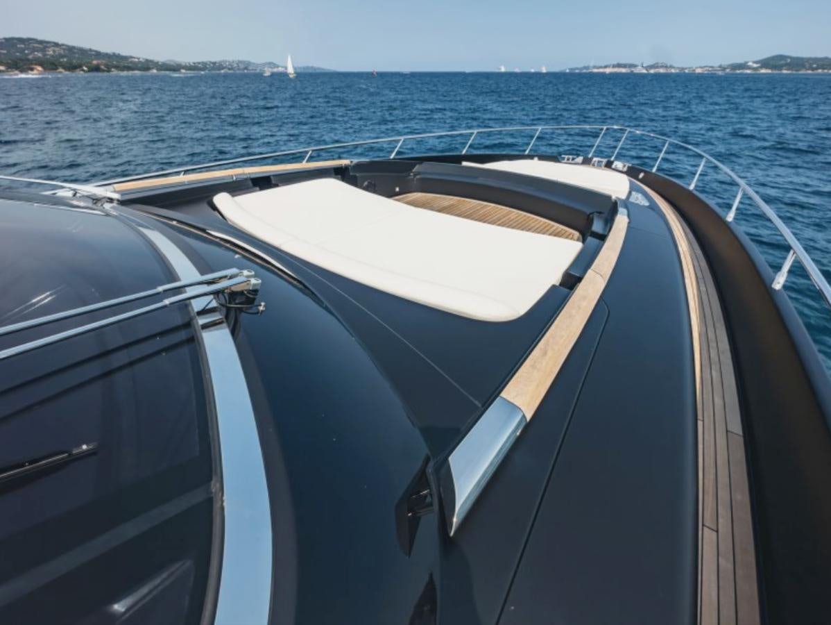 the front of a boat aboard NO Yacht for Sale