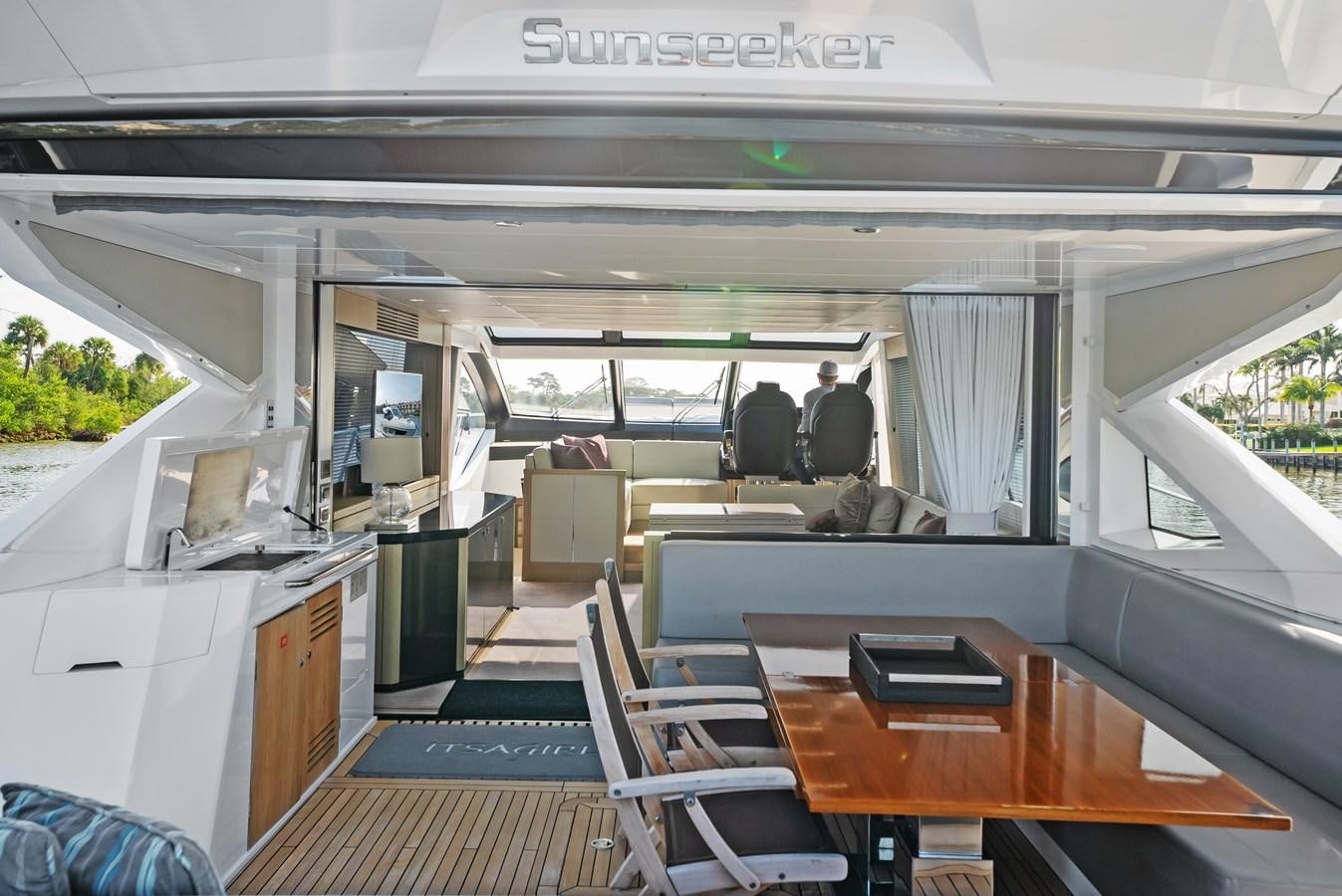 inside of a bus aboard IT'S A GIRL Yacht for Sale