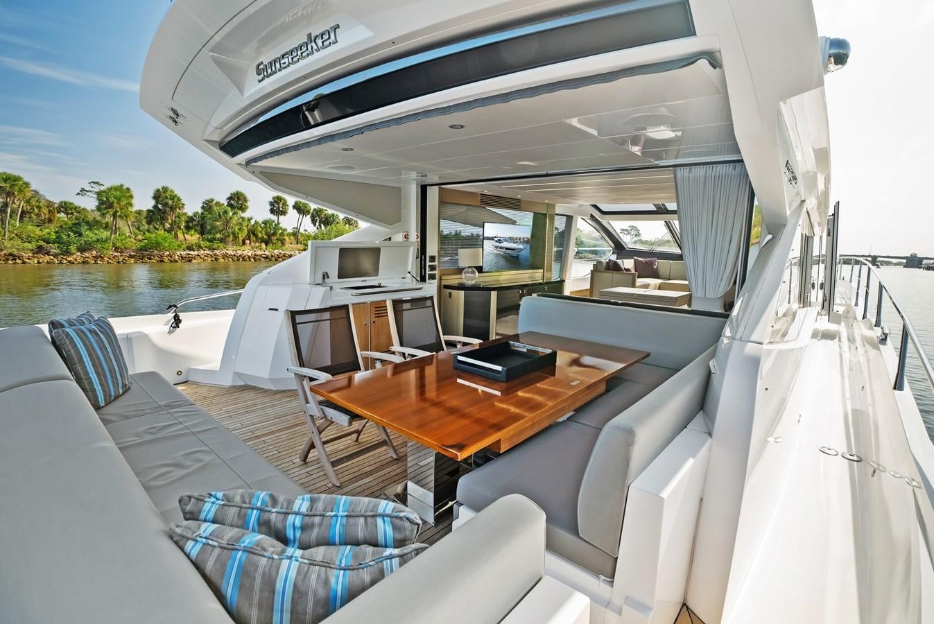 a boat on the water aboard IT'S A GIRL Yacht for Sale