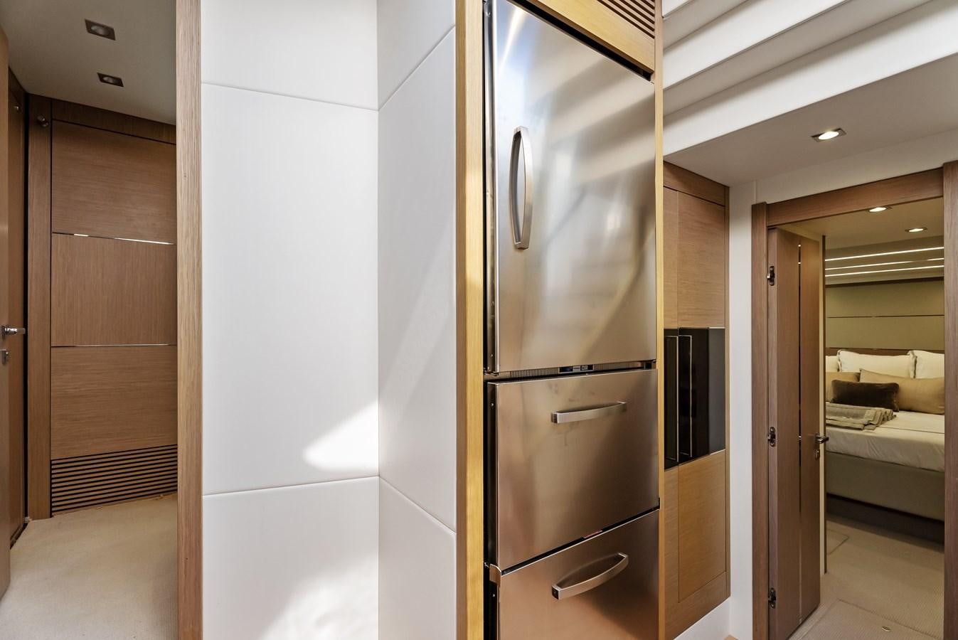 a room with a large closet aboard IT'S A GIRL Yacht for Sale