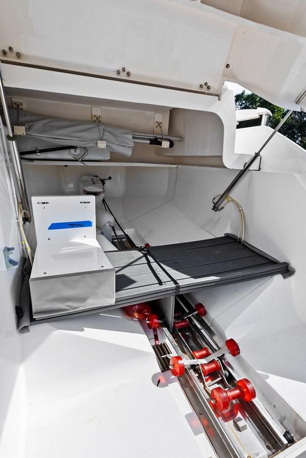 a machine with a blue label aboard IT'S A GIRL Yacht for Sale