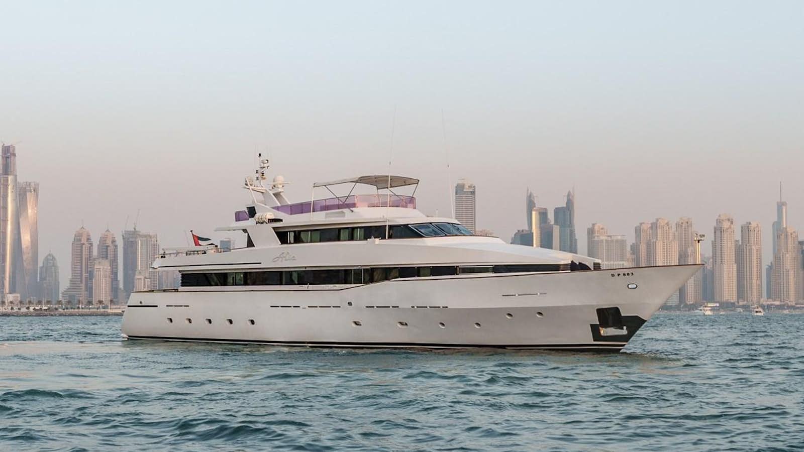 a boat on the water aboard ALIA 7 Yacht for Sale
