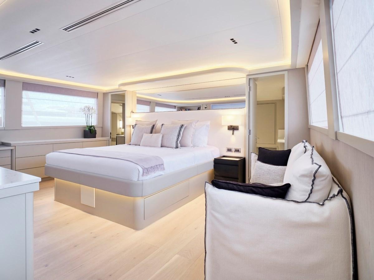 a room with two beds aboard ENDLESS SUMMER Yacht for Sale