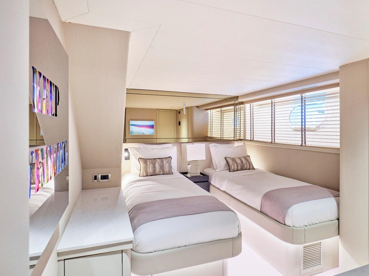 a room with two beds aboard ENDLESS SUMMER Yacht for Sale