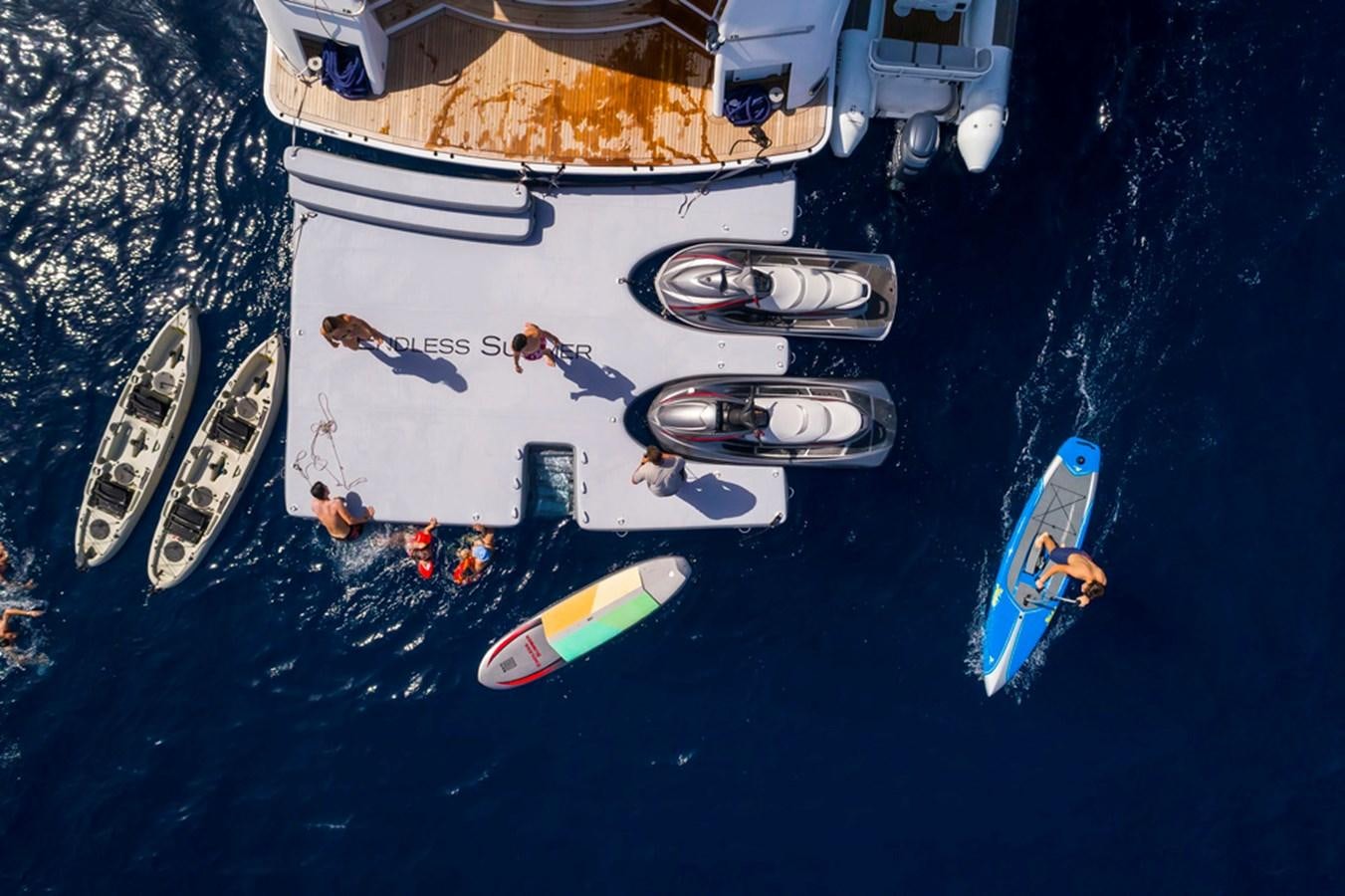 a group of people swimming in a pool aboard ENDLESS SUMMER Yacht for Sale