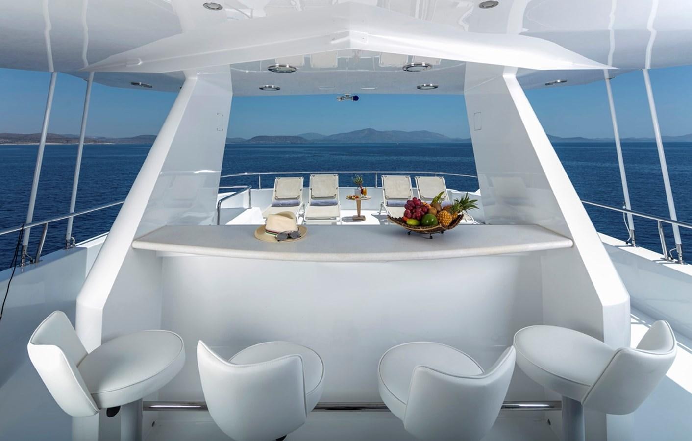 a room with a view of the ocean and the ocean aboard ENDLESS SUMMER Yacht for Sale