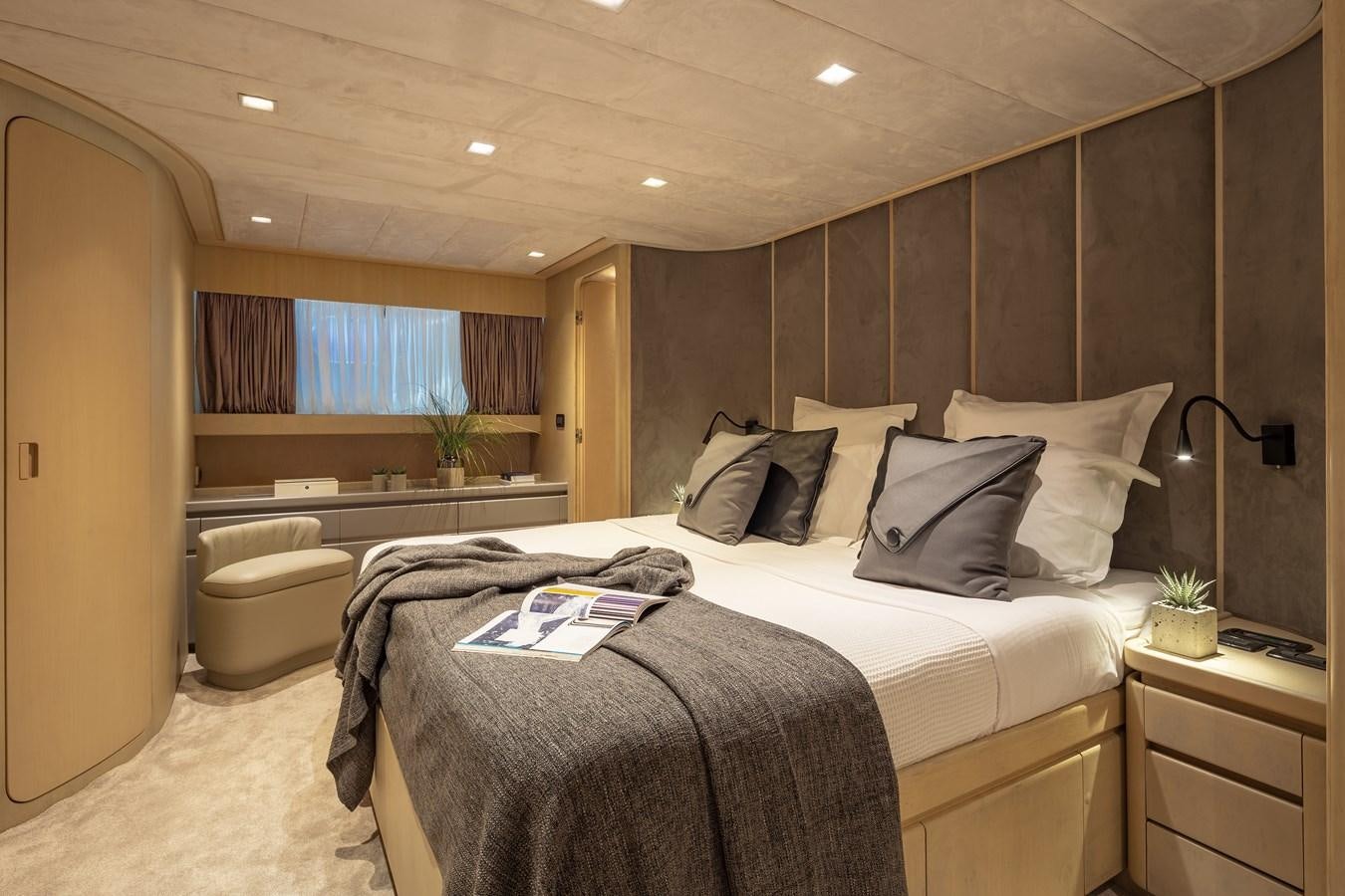 a bed in a hotel room aboard SUMMER FUN Yacht for Sale