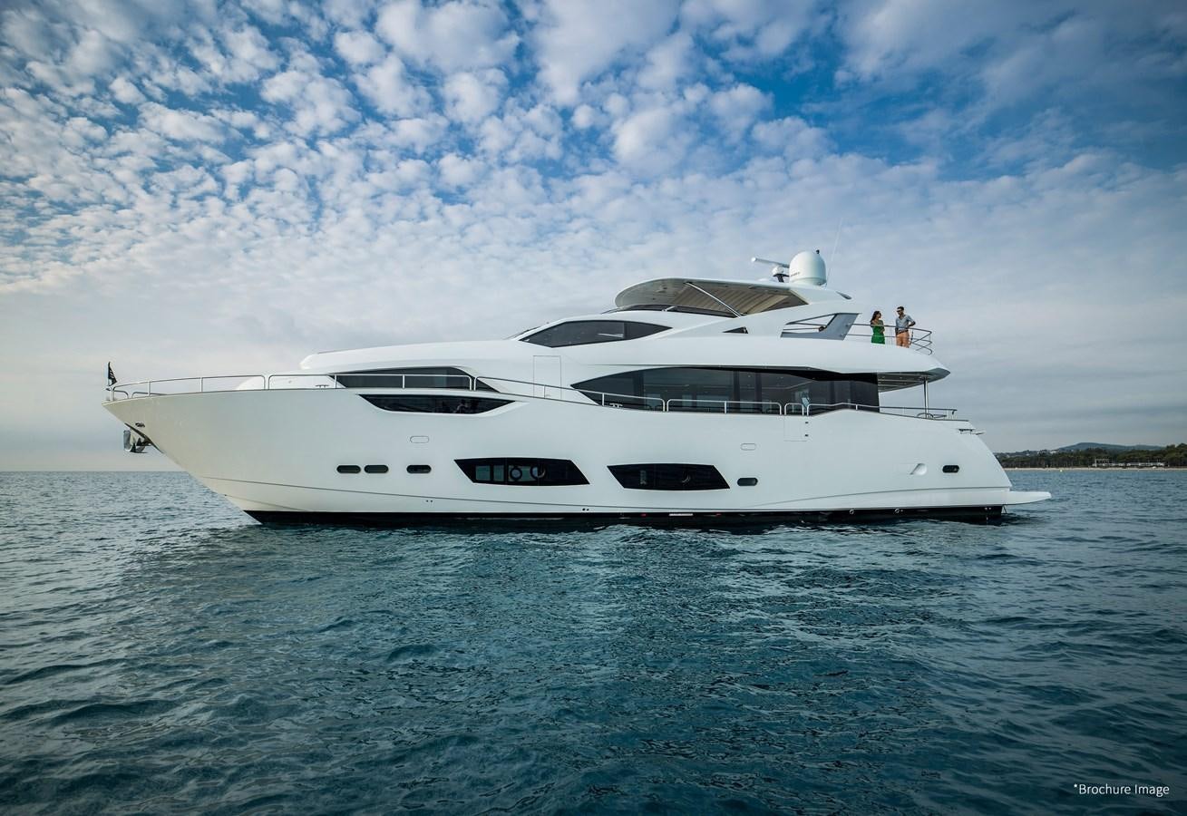 a white yacht on the water aboard LADY M Yacht for Sale
