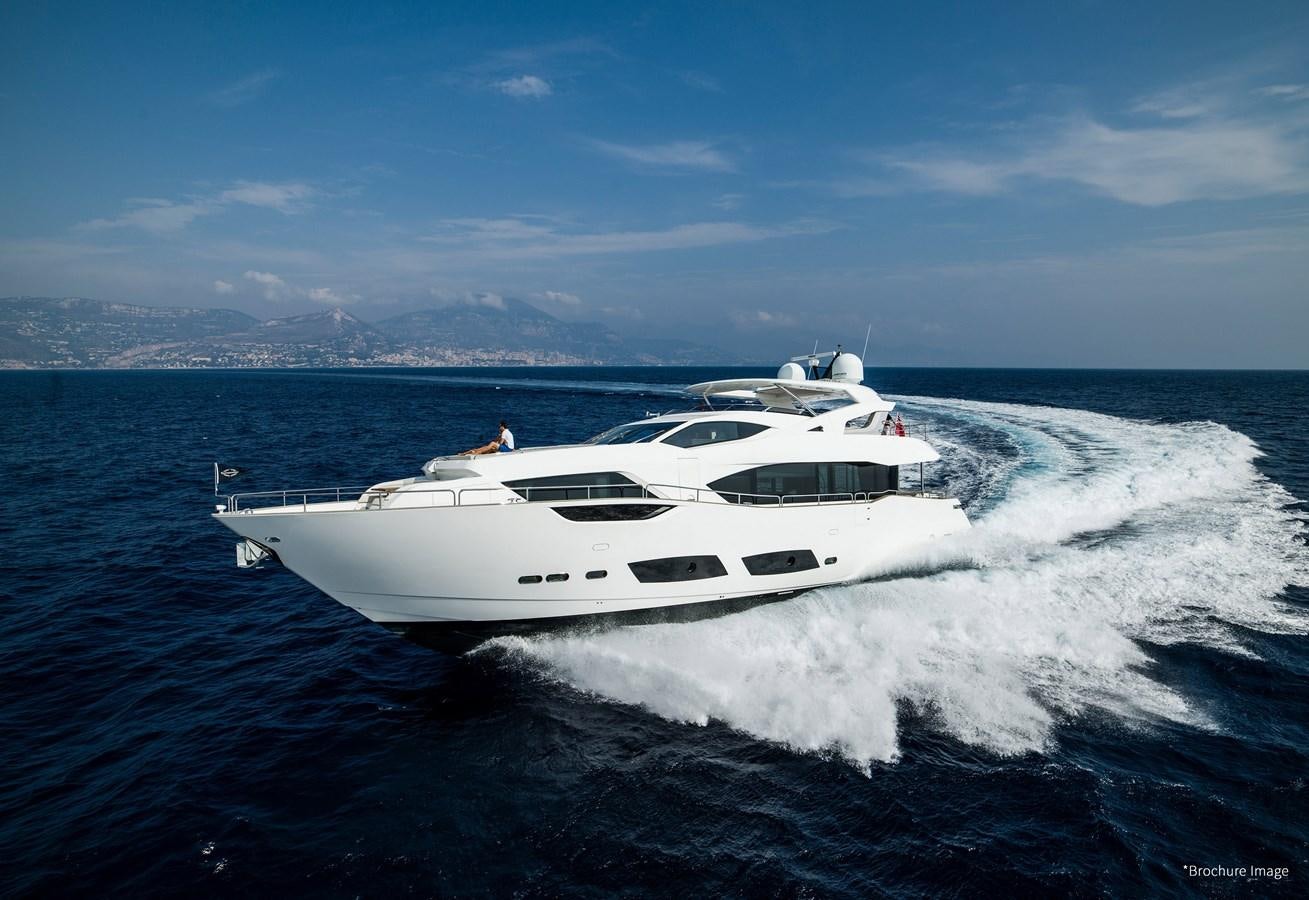 a white yacht on the water aboard LADY M Yacht for Sale